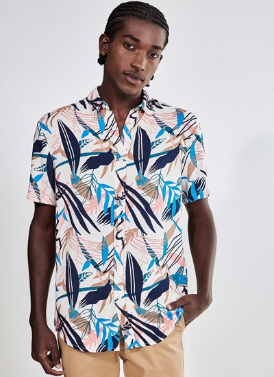 Camisa estampa tropical Youcom