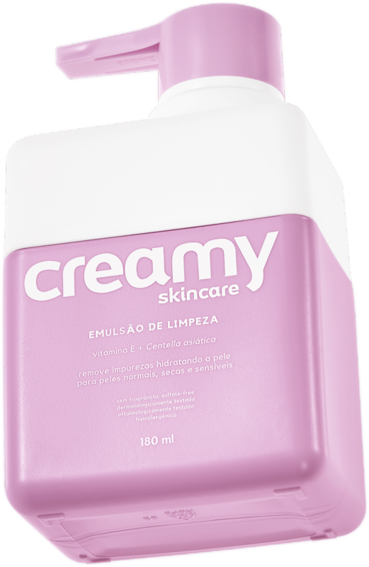 Creamy skincare emulsão de limpeza