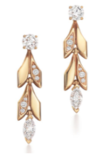Tiffany Victoria® Vine Convertible Drop Earrings in Yellow Gold with Diamonds
