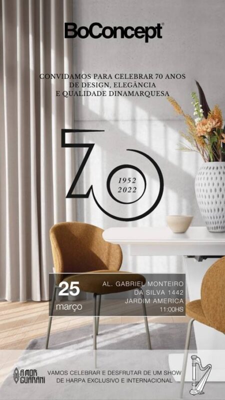 BoConcept comemora 70 anos de design e qualidade dinamarquesa