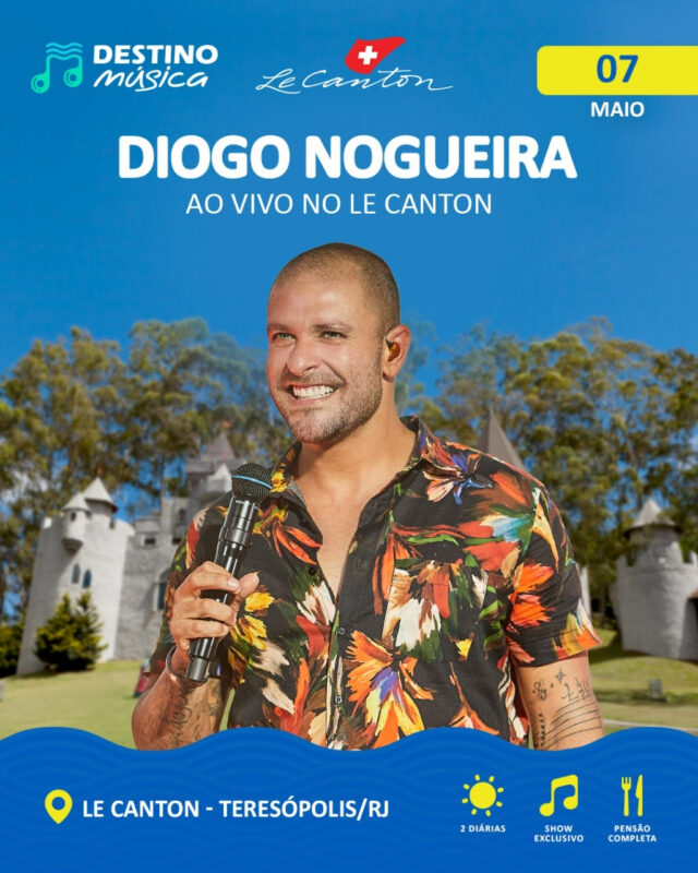 Diogo Nogueira se apresenta em maio no Destino Música em Teresópolis, no Rio de Janeiro